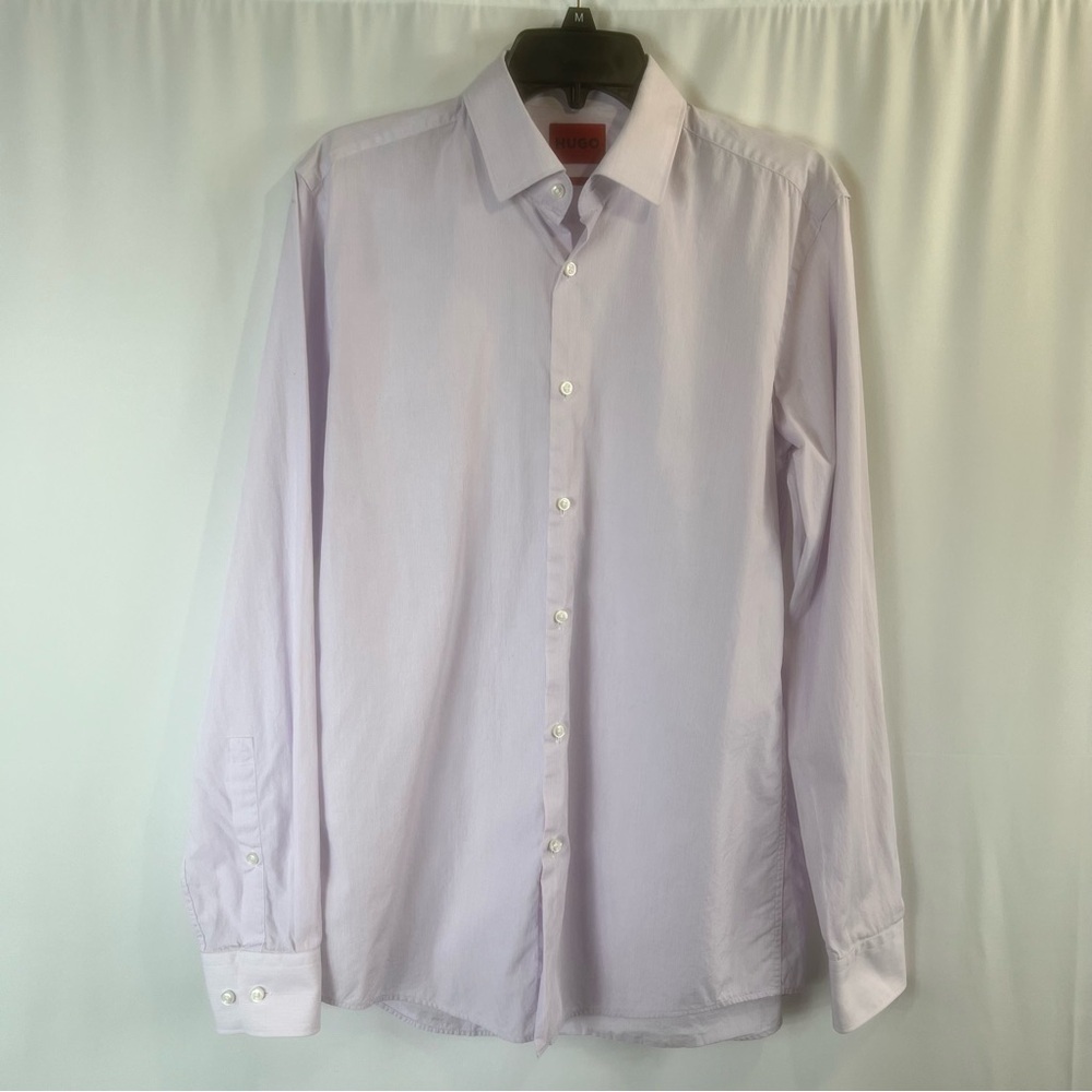 HUGO ( Red Label) men’s buttons  down slim Fit Stripe Pattern Dress Shirt